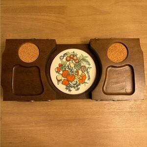 Vintage Enesco Movable Sectional Wooden Tray